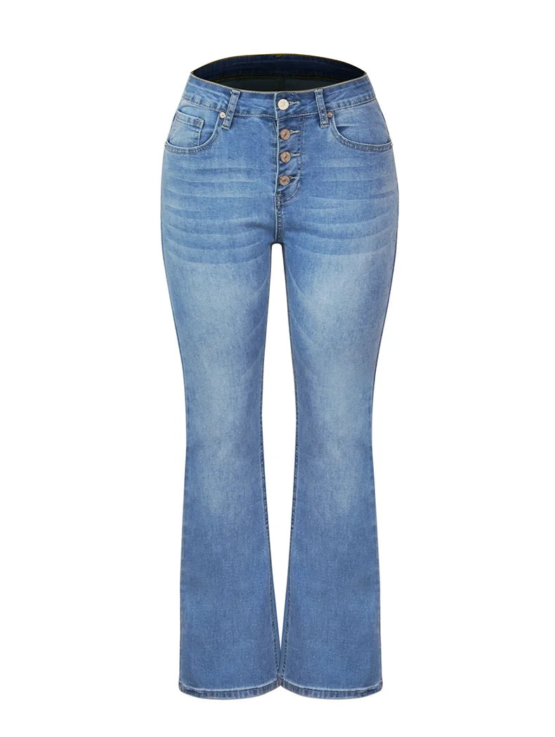 Women’s Stretch Slim Fit Flared Denim Pants