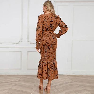 Printed Long Tail Dress