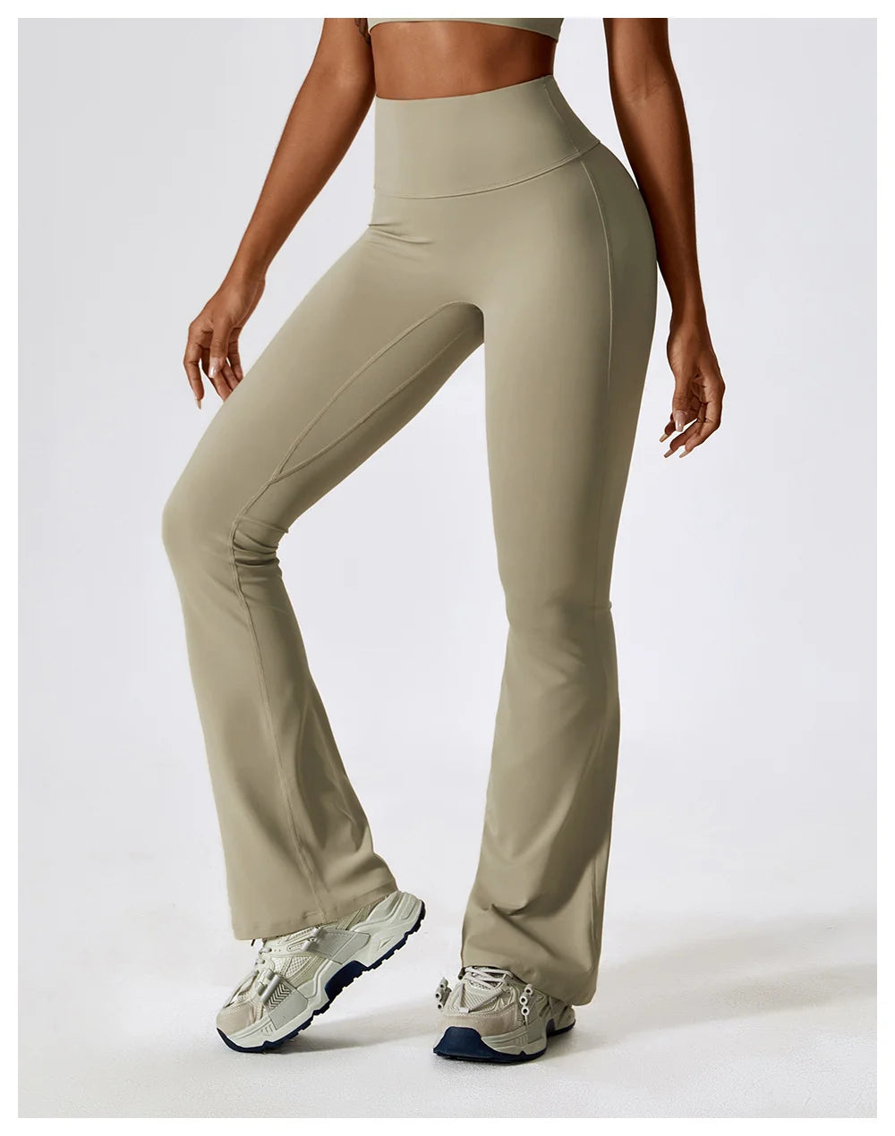 High Waist Slightly Flared Casual Sweatpants