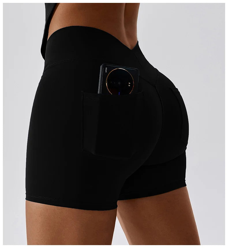 Tight Sport Shorts With Pocket