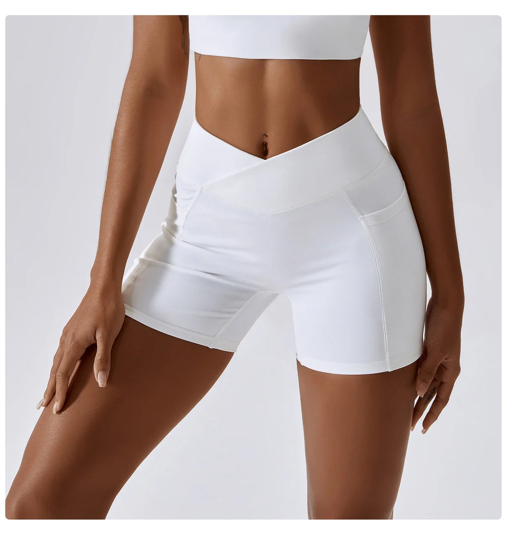 Cross Waist Quick Dry Sports Shorts