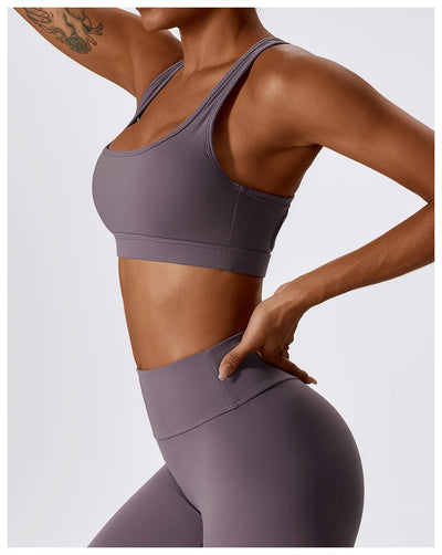 High-Intensity Nude Sports Vest Running Beautiful Back Fitness Top
