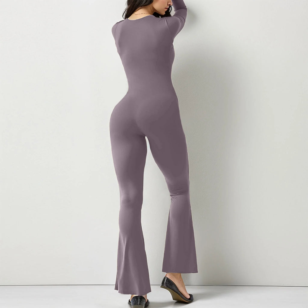 Wide-Leg Pants And Elastic Long Sleeves