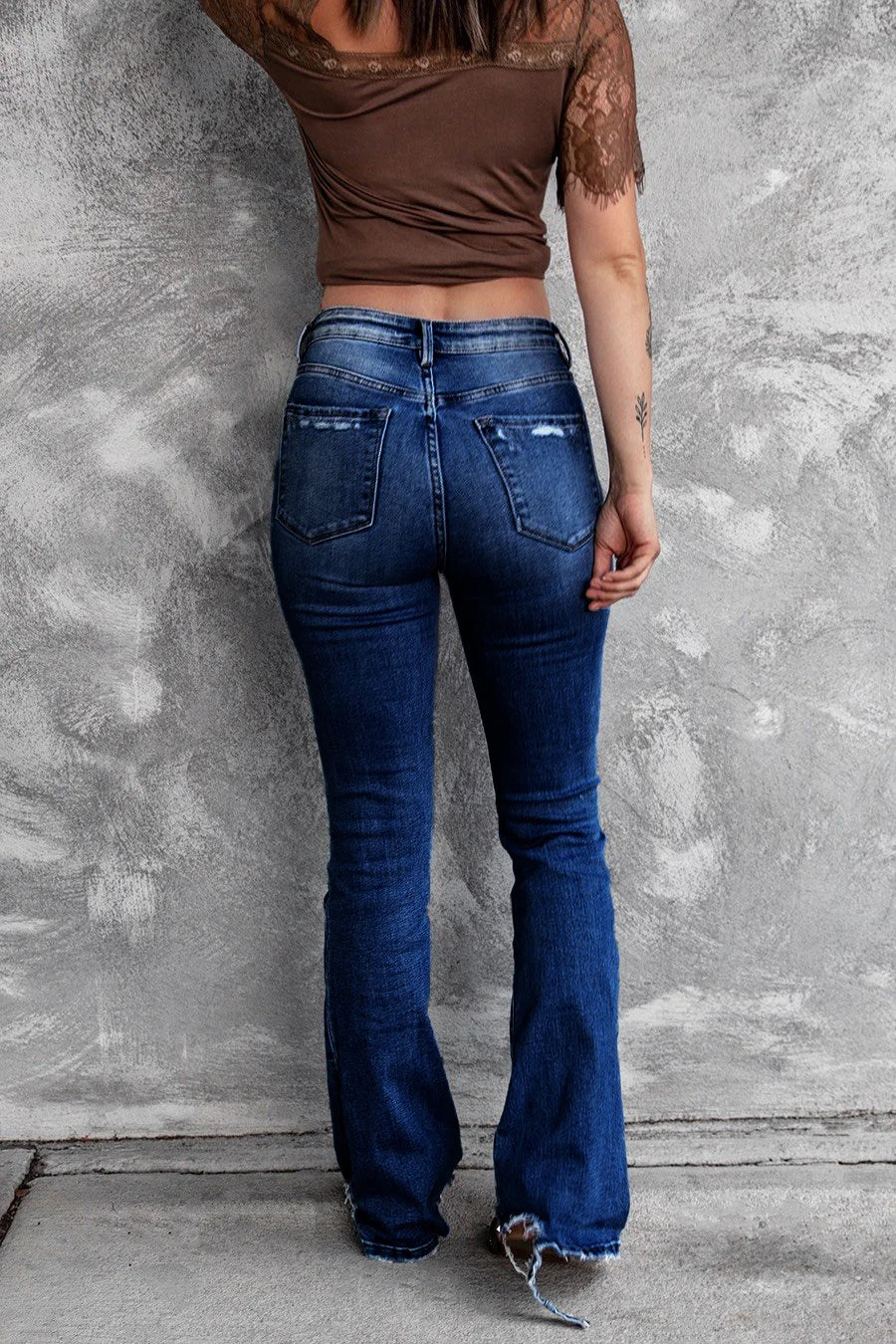 High Waist Stretch Micro Flared Bootcut Jeans