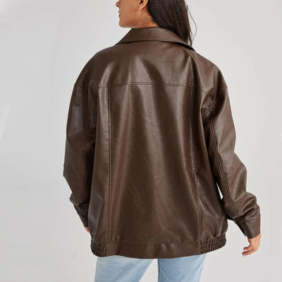 Women’s Pu Leather Jacket Motorcycle
