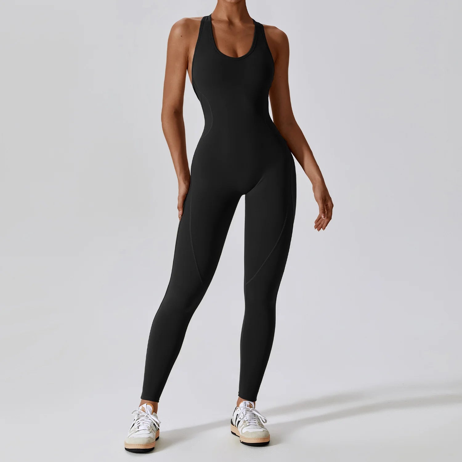 Tight Sport Jumpsuit With Open Back