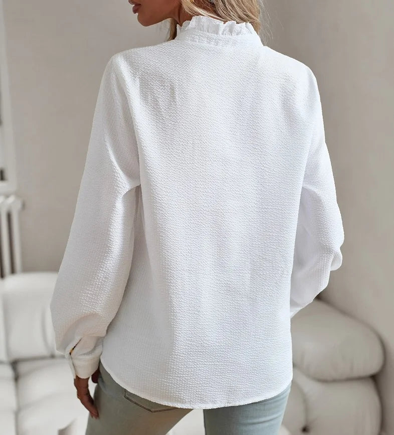 Long Sleeve Shirt With Ruffles