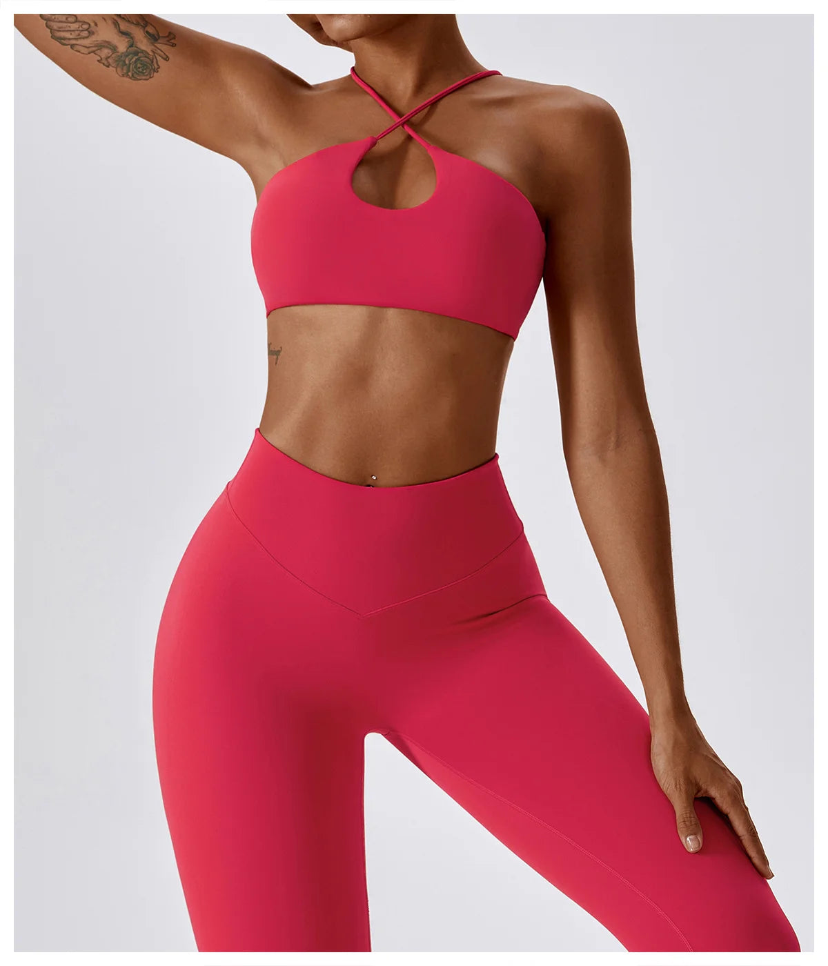 Quick Dry Sports Bra With Crossed Straps