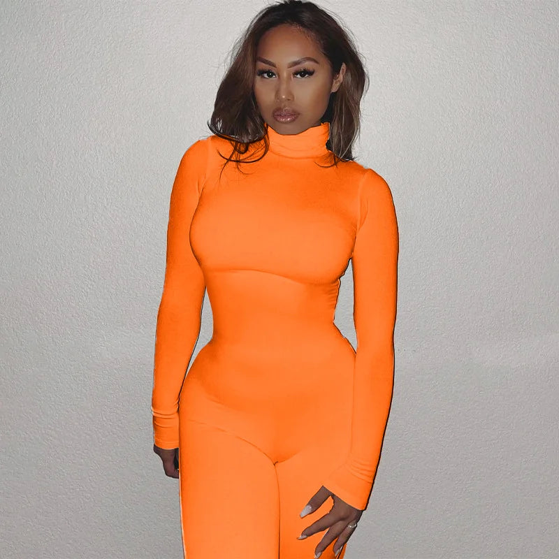 Solid Color Tight Fitting Sports And Fitness Jumpsuit
