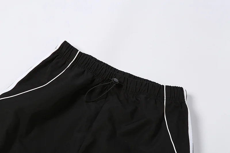 Loose Straight Pants With Drawstring