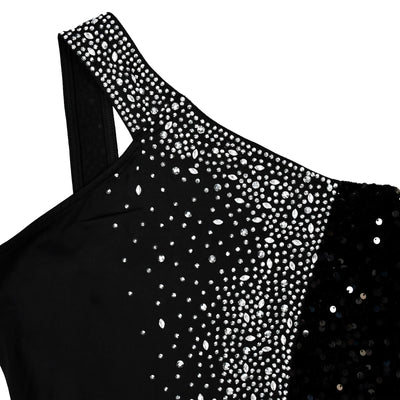 Diamond Sequin Sleeveless Long Dress