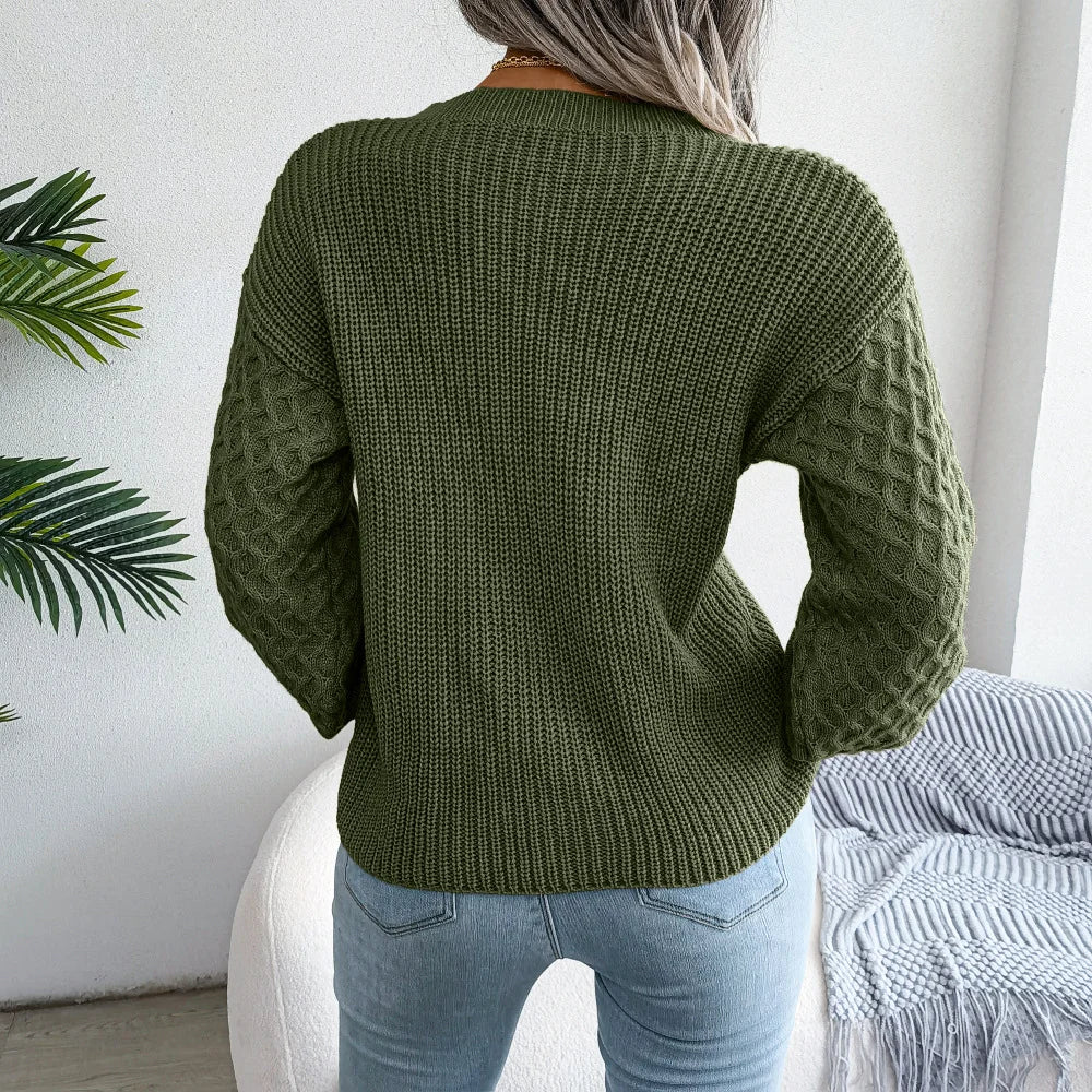 Wide Sleeve Knitted Sweater