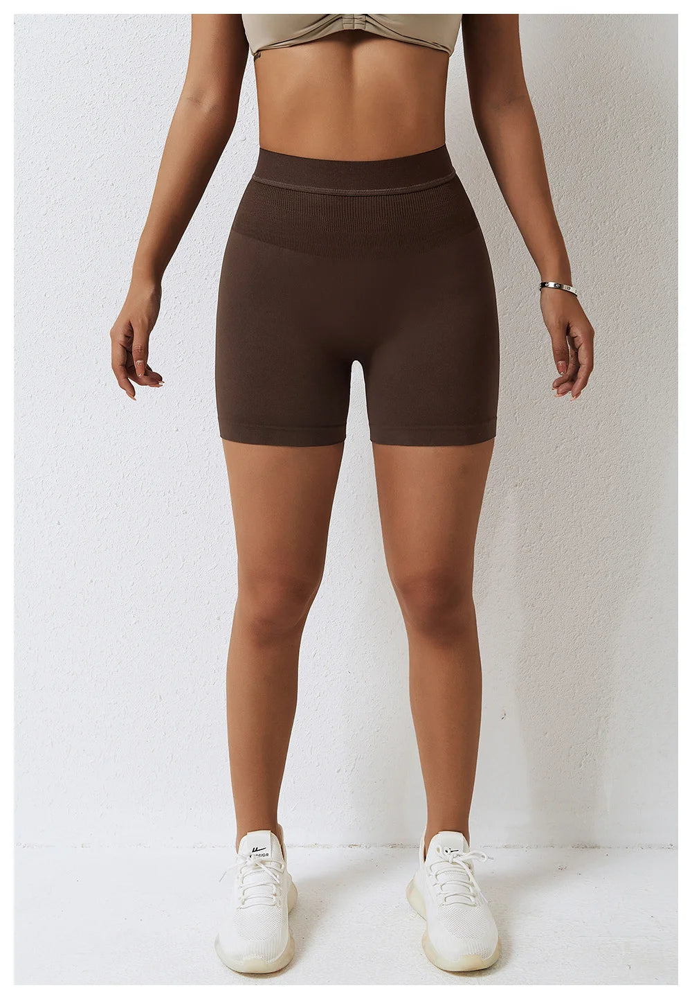 High Waist Seamless Yoga Shorts Women’s Peach Belly Lift Hip Lift Fitness Leggings Running Sports Shorts