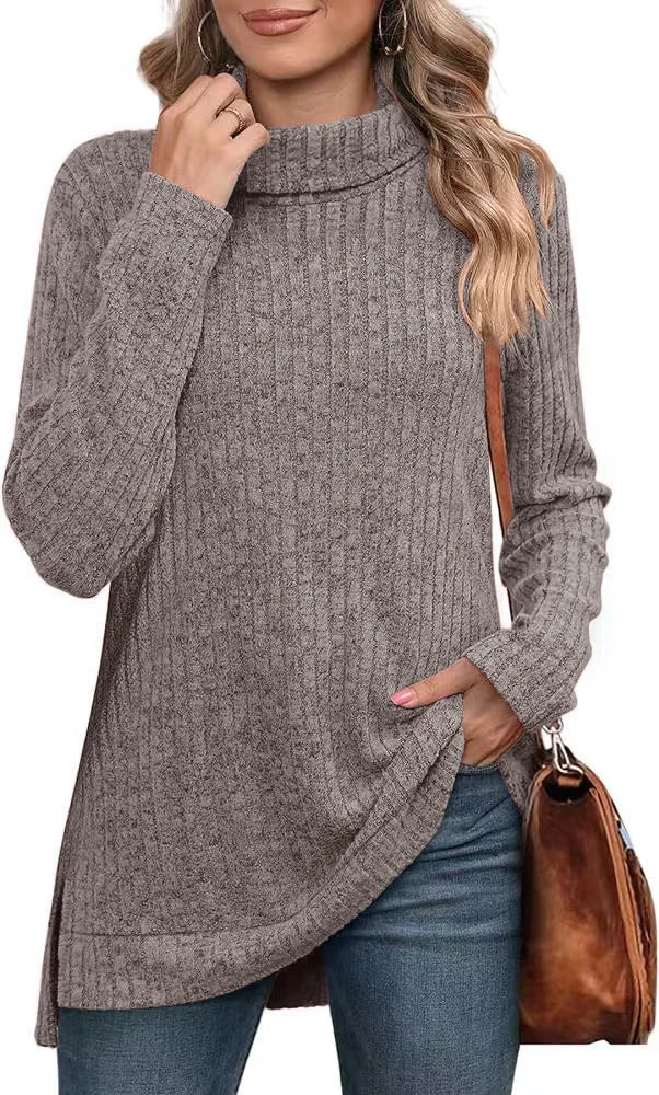 High Sweater With Slit