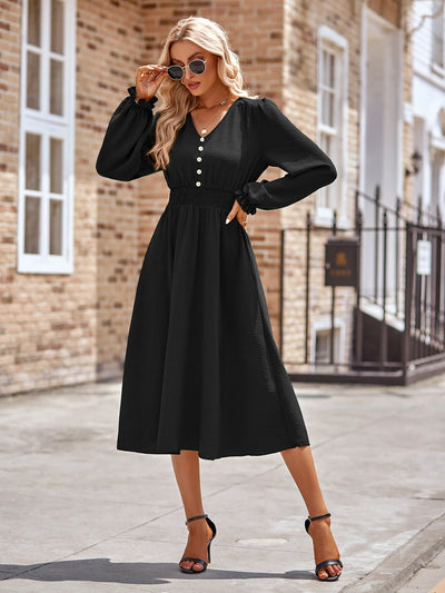Women’s V Neck Long Dress