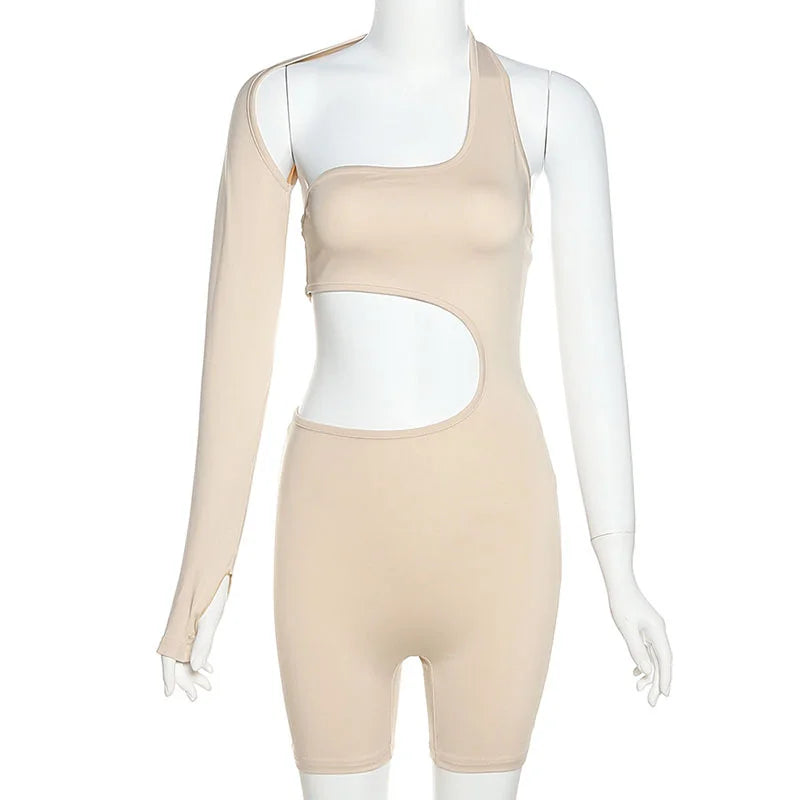 Long Sleeve Sexy Hollow Out Sports Jumpsuit