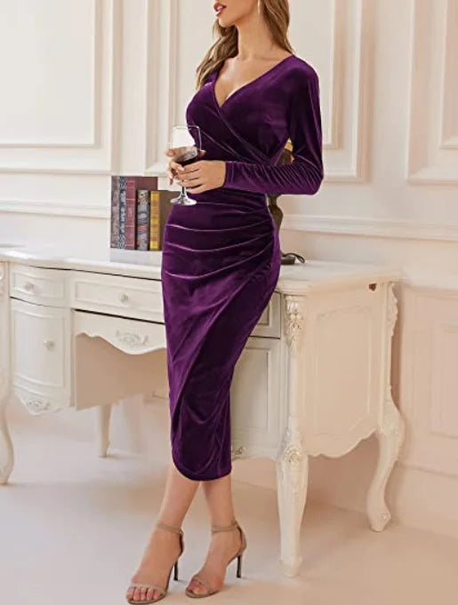 V Neck Long Dress