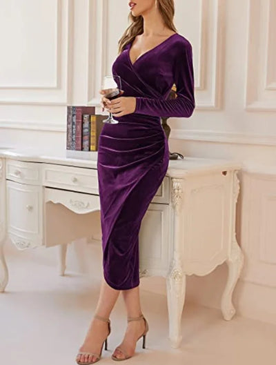 V Neck Long Dress