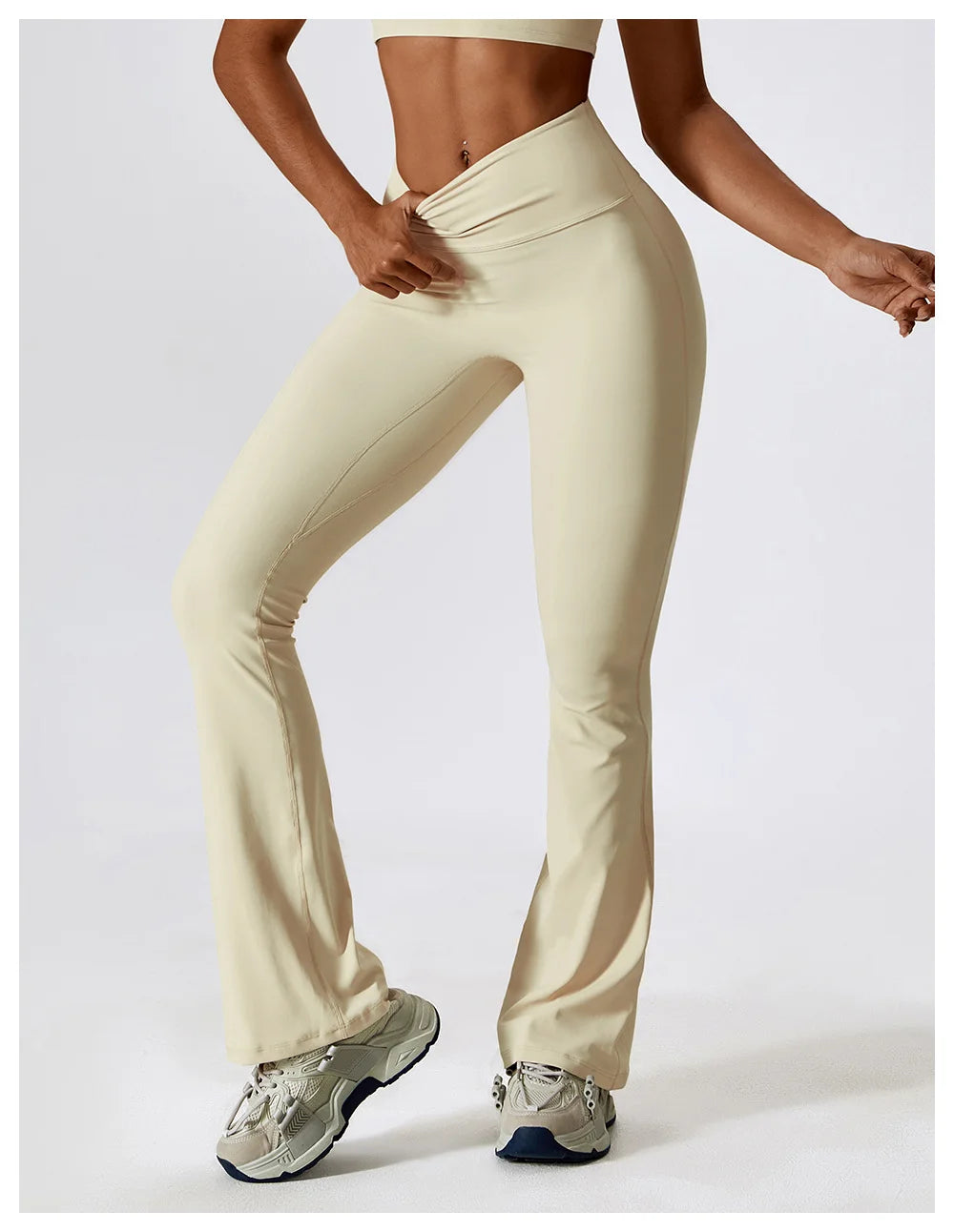 High Waist Slightly Flared Casual Sweatpants