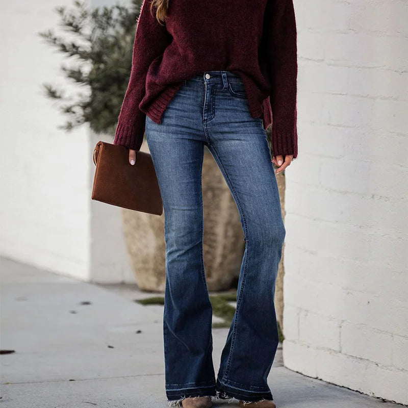 Stylish Slim Fit Stretch Flared Jeans