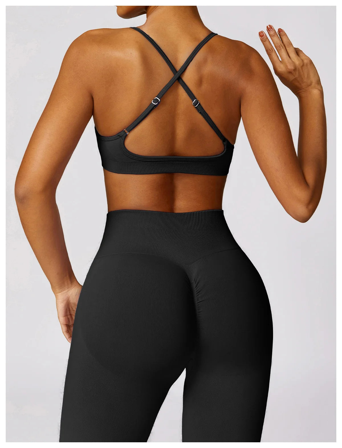 Tight Sport Pants With Wide Leg And Seamless