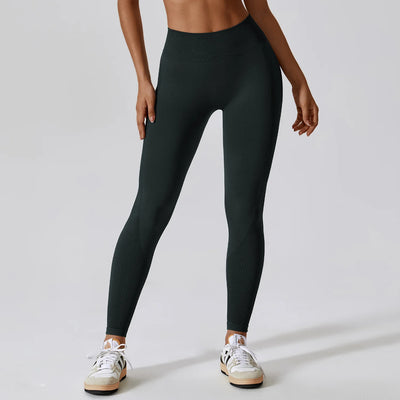 Seamless High Waist Sports Pants with Quick-Drying Hip Enhancer