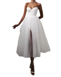 A Line Dress With Suspenders