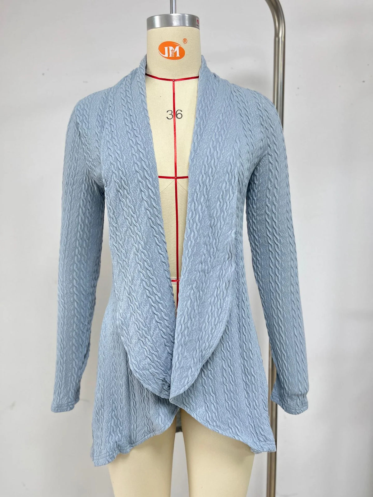 Long Sleeved Pure Color Loose Cardigan Blouse Woman Knitting Jacket