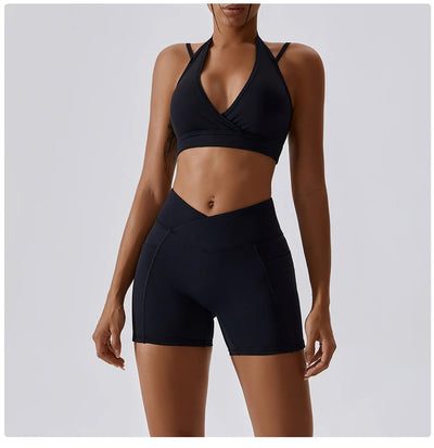 Cross Waist Quick Dry Sports Shorts