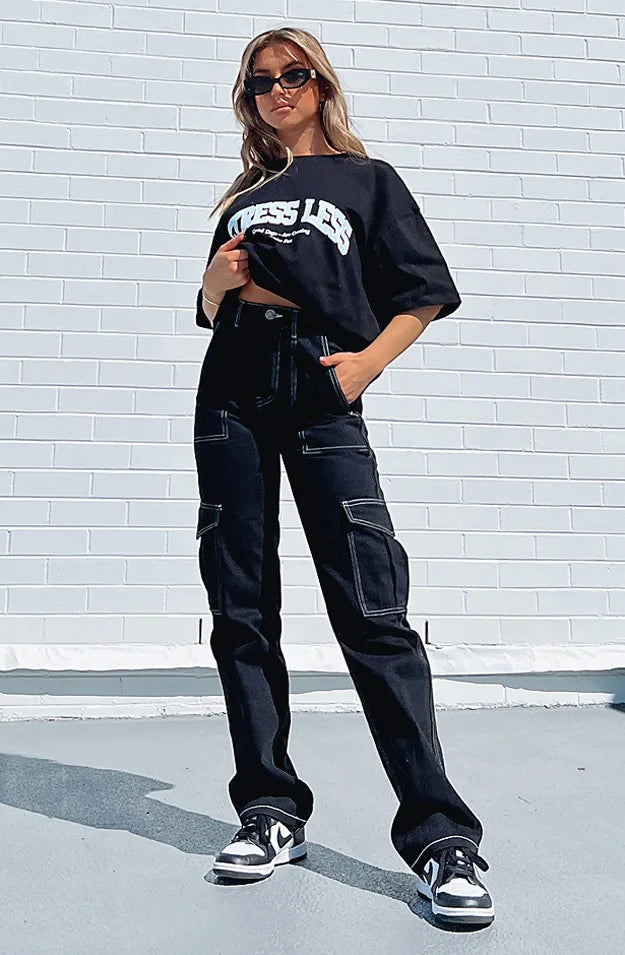 Pants Straight Multi Pocket Cargo Pants