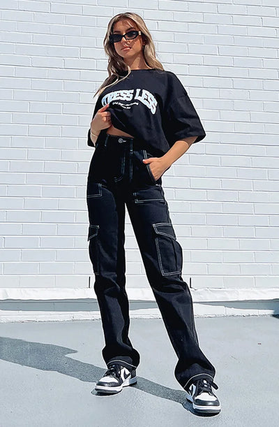 Pants Straight Multi Pocket Cargo Pants