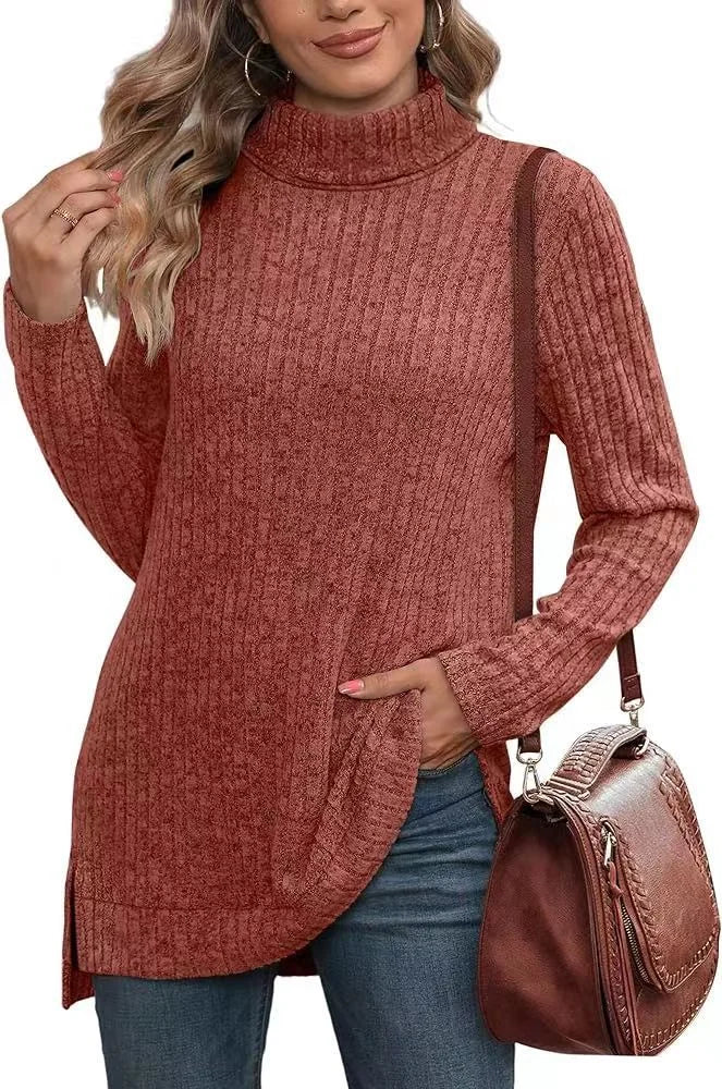 High Sweater With Slit