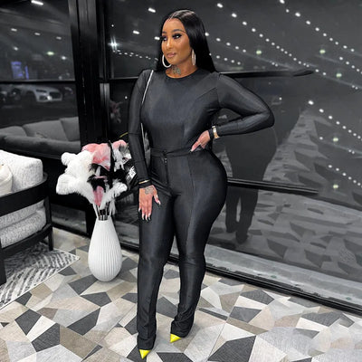Set Of Top And Tight-fitting Long Trousers