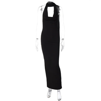 Sexy Backless Slit Irregular Slim Dress Woman