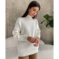 Trend With Loose Warm Semi Turtleneck Sweater