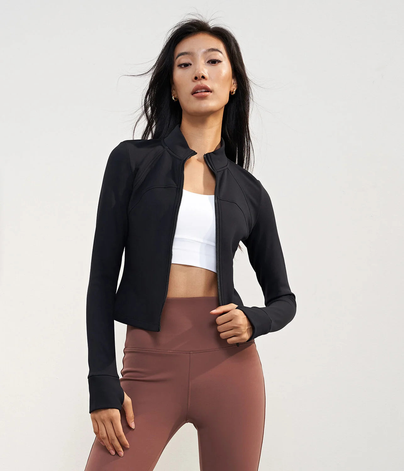 Wind Proof Standing Collar Yoga Jacket