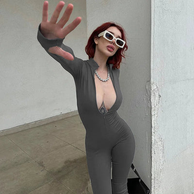 Slim Long Sleeve Jumpsuit