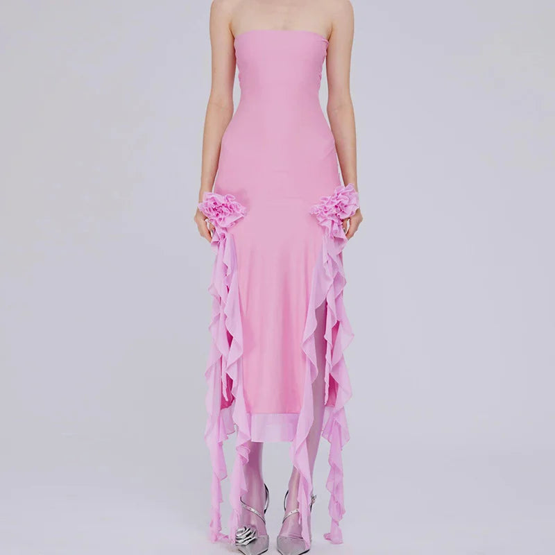 Lace Dress With Open Skirt