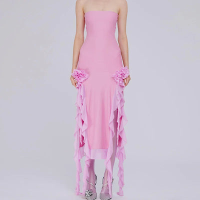 Lace Dress With Open Skirt