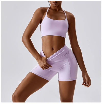 Cross Waist Quick Dry Sports Shorts