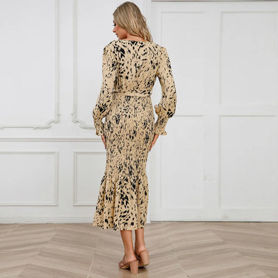 Printed Long Tail Dress