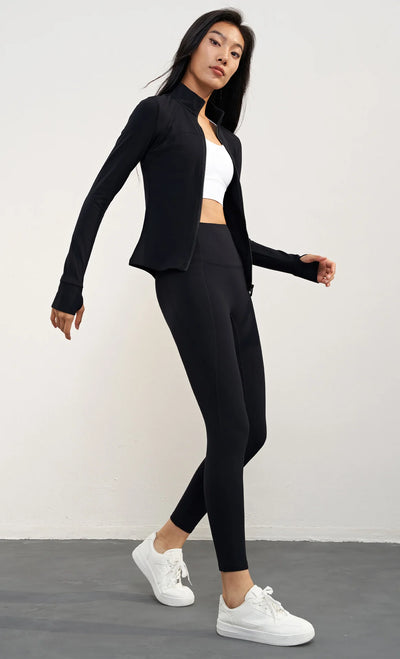 Velvet Vertical Collar Yoga Sport Coat