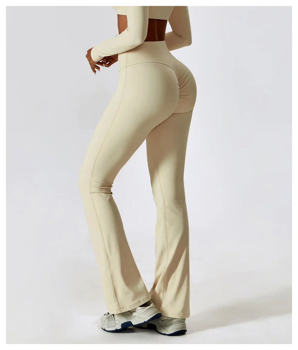 High Waist Slightly Flared Casual Sweatpants