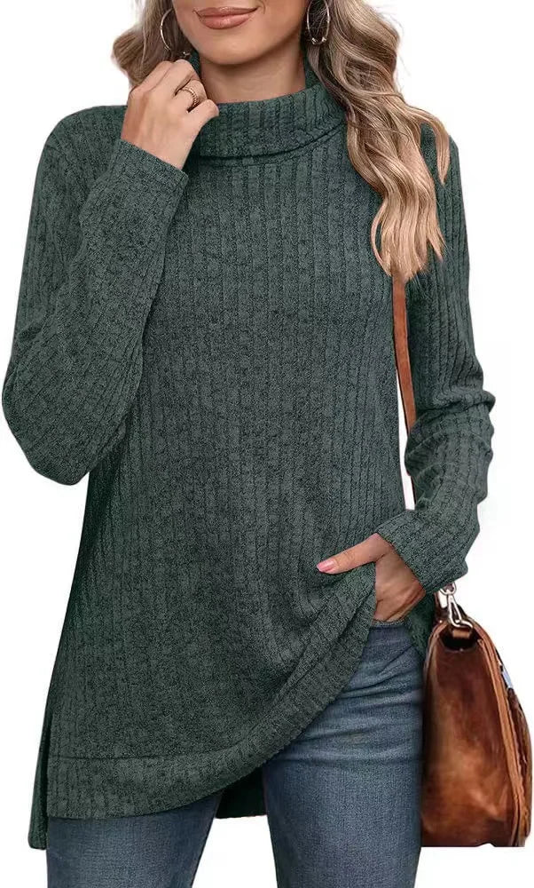 High Sweater With Slit