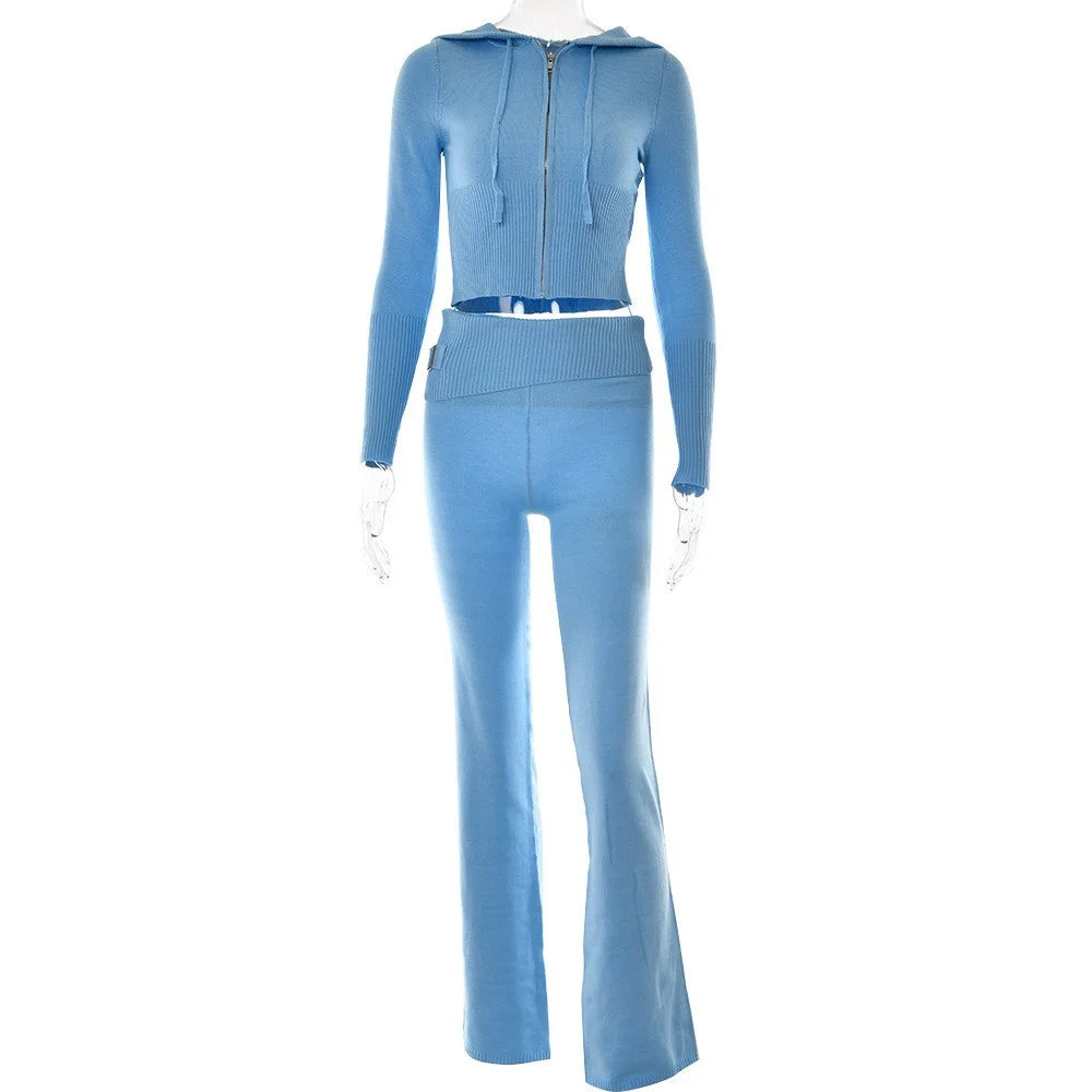 Two Piece Woven Hooded Suit With Pants