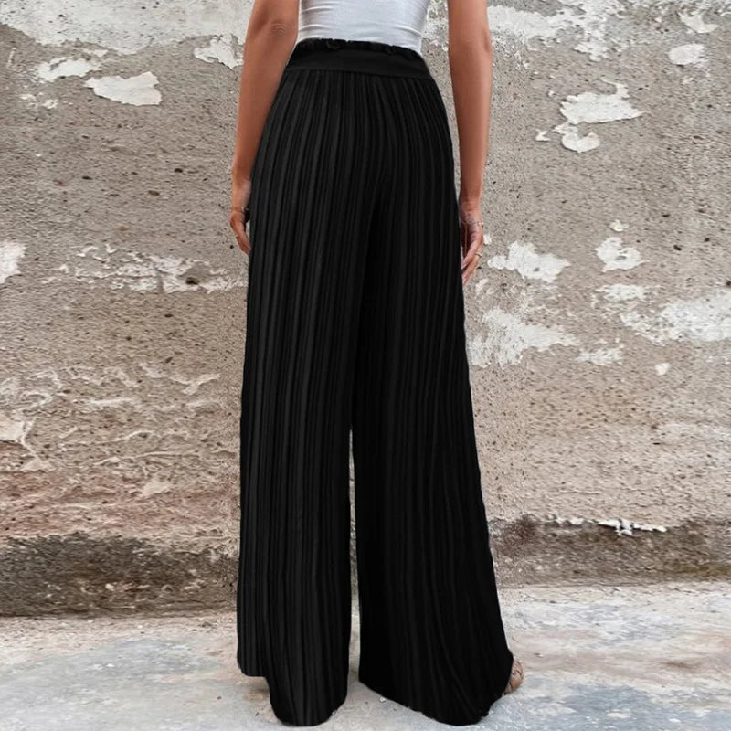 100 Pleated Drape Wide Leg Pants