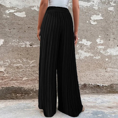 100 Pleated Drape Wide Leg Pants