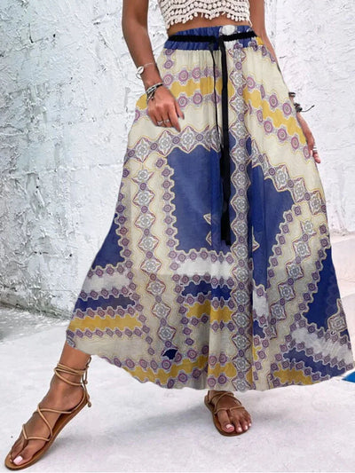 Large Hem Skirt Printed Beach