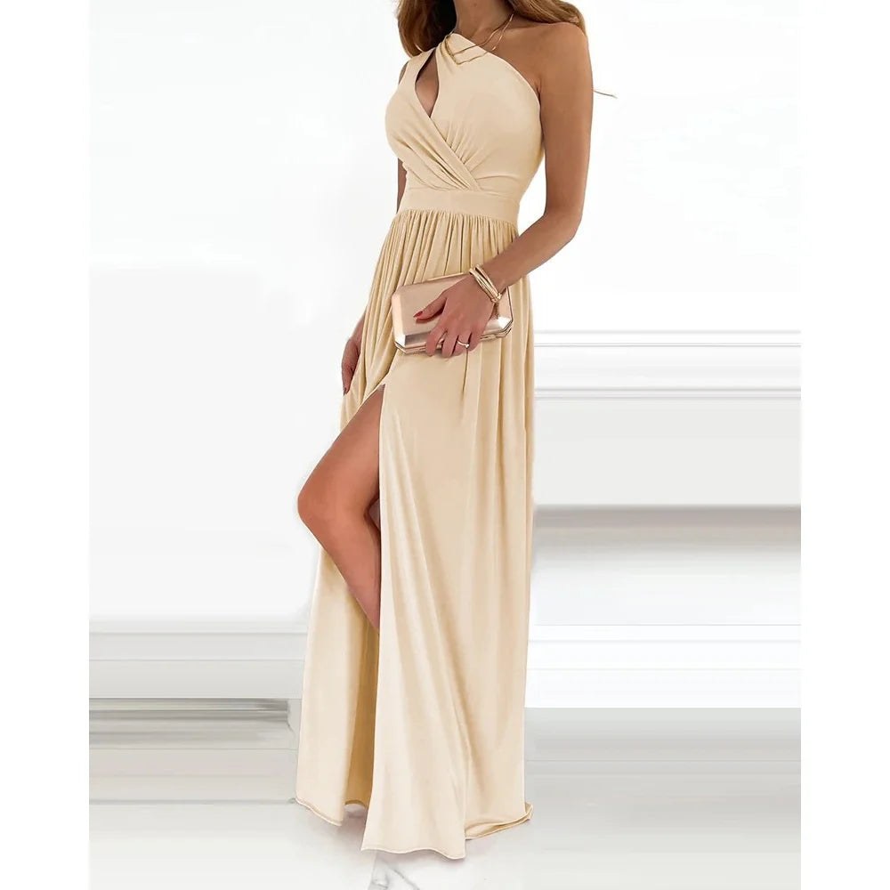 Dress With Slit At The Waist