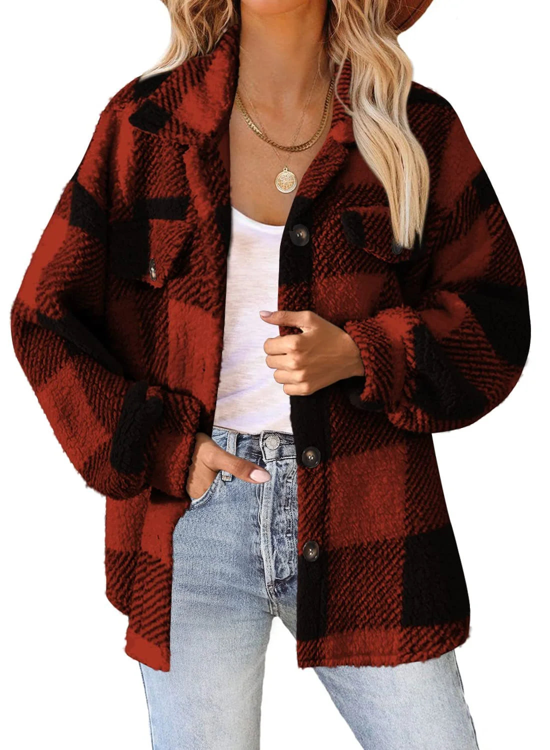 Checked Cashmere Jacket